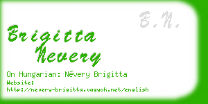 brigitta nevery business card
